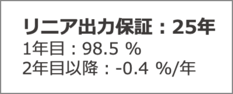 リニア出力保障25年